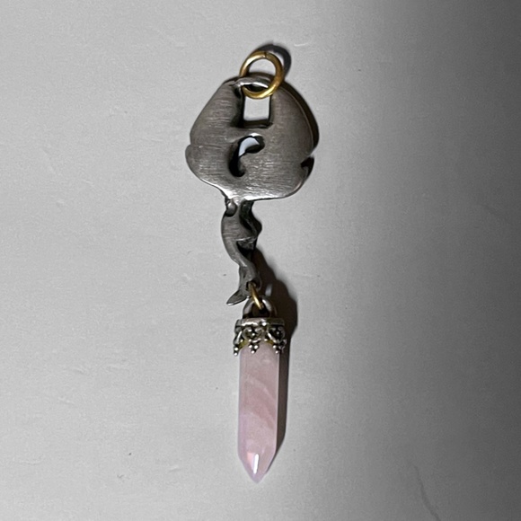 Angel with Rose Quartz Point Pendant - Picture 4 of 4